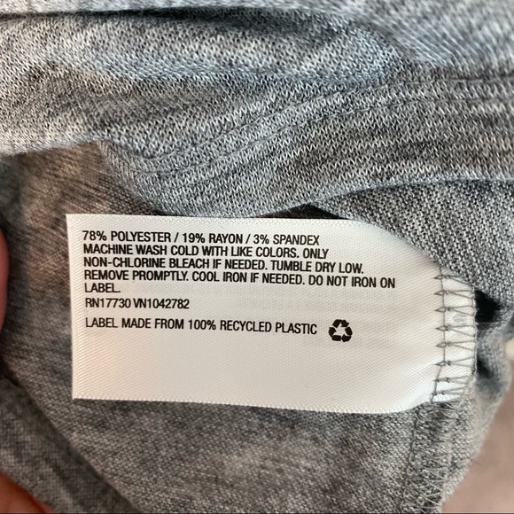 NWT Gray Turtle Neck Long Sleeve Top Blouse - Picture 6 of 7